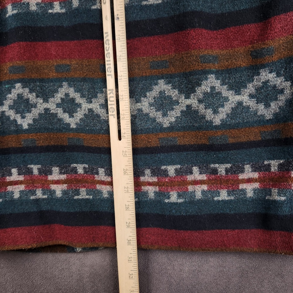 Vintage Braetan Blazer Womens Small Teal Burgundy Southwestern‎ Aztec Wool Blend - Picture 9 of 11